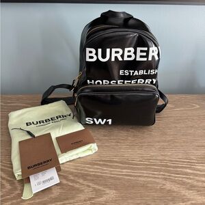 Burberry Horseferry Print Canvas Coated Backpack